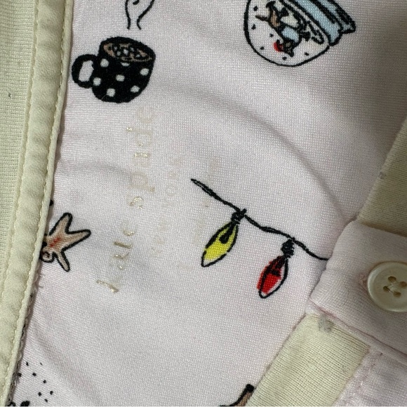 Kate Spade Festive Pajama Set - Cream and Pink - Picture 5 of 7